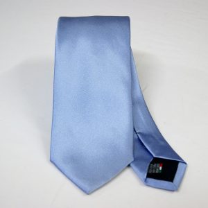 Jacquard ties – light blue – satin unicolor - COD.N111 - 100% silk - made in Italy