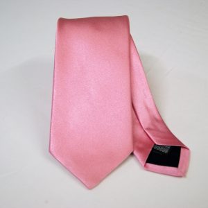 Jacquard ties – light pink – satin unicolor - COD.N114 - 100% silk - made in Italy