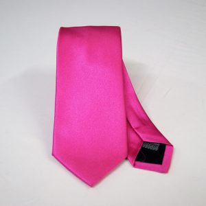 Jacquard ties – fuxia – satin unicolor - COD.N117 - 100% silk - made in Italy