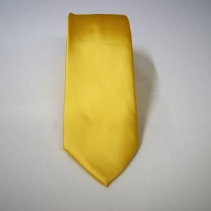 Cravatta - Jacquard – giallo – tinta unita raso - COD.N112 – seta 100% - made in Italy 2