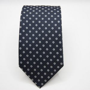 Extra-Long-Ties-Blue White-Classic-Design-Made in Italy-Silk 100%-COD.CRX011 2
