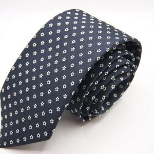 Cravatta-Extralunga-Blu/Bianco-Disegno Classico-Made in Italy-Seta 100%-COD.CRX011