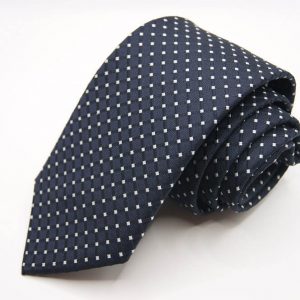 Extra-Long-Ties-Blue White-Classic-Design-Made in Italy-Silk 100%-COD.CRX012