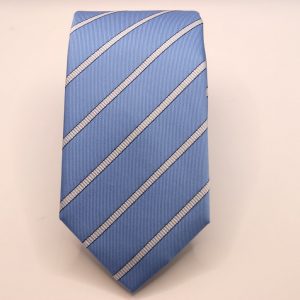 Extra-Long-Ties-Light Blue-Stripe-Design-Made in Italy-Silk 100%-COD.CRX053 2