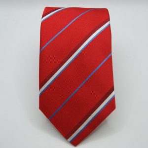 Extra-Long-Ties-Red-Stripe-Design-Made in Italy-Silk 100%-COD.CRX032 2