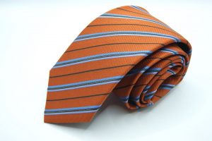 Extra-Long-Ties-Rust background-Stripe-Design-Made in Italy-Silk 100%-COD.CRX022
