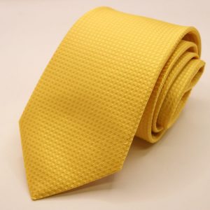 Jacquard ties - unicolor - Diamantino - Yellow - Cod.301-PR - silk 100% - Made in Italy
