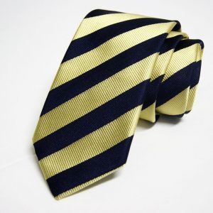 Cravatta - Jacquard Pari Pari – Blu Oro – COD.008-NY– seta 100% - made in Italy