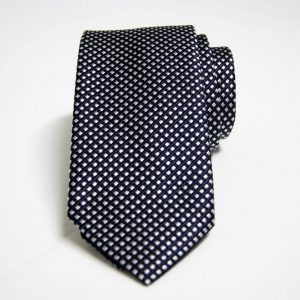 Jacquard ties – Small Vellutino – Blue White – COD.009-NY – 100% silk – made in Italy