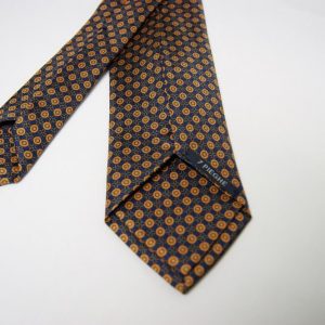 Sevenfold ties – Twill – printed - Blue background – Classic design - COD.T7P011 – 100% silk – made in Italy 2
