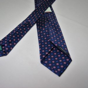 Sevenfold ties – Twill – printed - Blue background – Classic design - COD.T7P012 – 100% silk – made in Italy 2