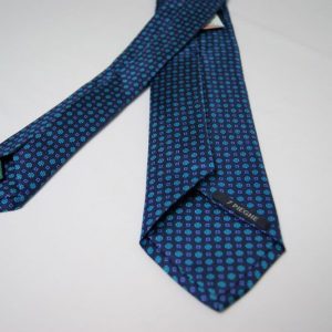 Cravatta – Settepieghe - Twill ¬– Fondo Blu – Disegno classico - COD.T7P013 – seta 100% - made in Italy 2