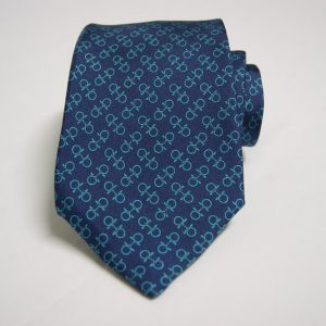 Sevenfold ties – Twill – printed - Blue background – Classic design - COD.T7P014 – 100% silk – made in Italy