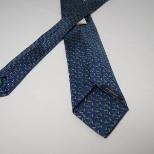 Sevenfold ties – Twill – printed - Blue background – Classic design - COD.T7P015 – 100% silk – made in Italy 2