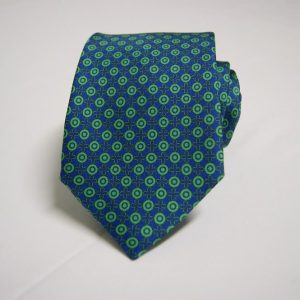 Sevenfold ties – Twill – printed - Blue background – Classic design - COD.T7P018 – 100% silk – made in Italy
