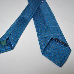 Cravatta – Settepieghe - Twill ¬– Fondo Verde – Disegno classico - COD.T7P024 – seta 100% - made in Italy 2