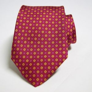 Sevenfold ties – Twill – printed – Light Bordeaux background – Classic design - COD.T7P021 – 100% silk – made in Italy