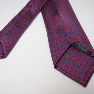 Sevenfold ties – Twill – printed – Light Bordeaux background – Classic design - COD.T7P022 – 100% silk – made in Italy 2
