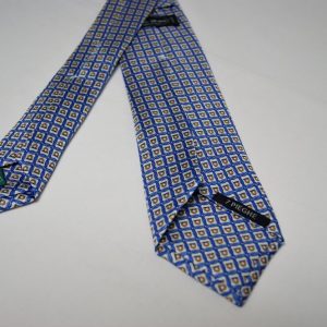 Cravatta – Settepieghe - Twill ¬– Fondo Bianco – Disegno classico - COD.T7P025 – seta 100% - made in Italy 2