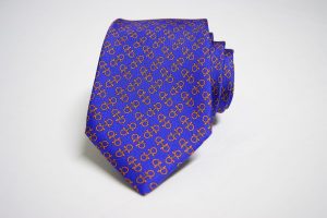 Sevenfold ties – Twill – printed – Violet background – Classic design - COD.T7P029 – 100% silk – made in Italy