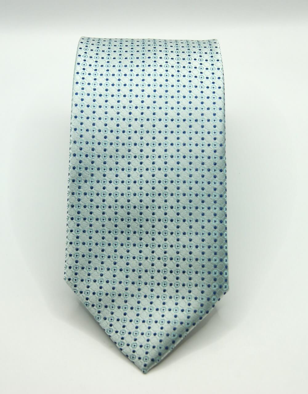 Cravatta Uomo In Pura Seta Jacquard – Motivo Paisley E Pois Blu/Rosa/Verde/Oro – Fatta A Mano