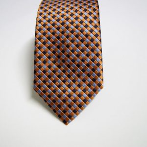 Jacquard ties - color story rust - classic design - COD.N131 - silk 100% - Made in Italy 2