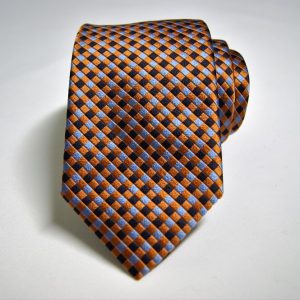 Jacquard ties - color story rust - classic design - COD.N131 - silk 100% - Made in Italy