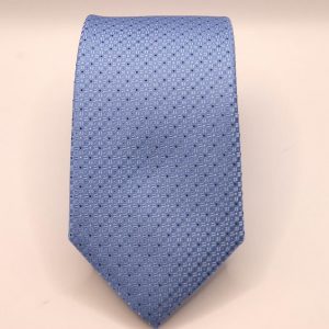 Cravatta – Jacquard ¬– Fondo Azzurro – Disegno Classico - COD.N129 – seta 100% - made in Italy 2