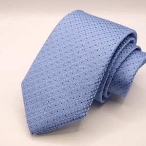 Cravatta – Jacquard ¬– Fondo Azzurro – Disegno Classico - COD.N129 – seta 100% - made in Italy