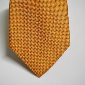 Jacquard ties – Classic design – Orange – COD.N125 – 100% silk – made in Italy 2