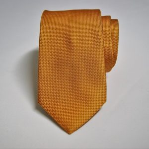 Jacquard ties – Classic design – Orange – COD.N125 – 100% silk – made in Italy