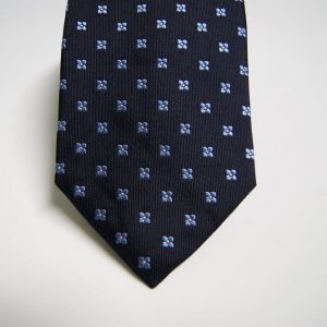 Cravatta – Jacquard ¬– Disegno classico – Blu/Azzurro - COD.N152 – seta 100% - made in Italy 2