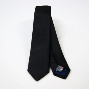 Jacquard ties cm.4,5 – black – unicolor - COD.N5007 - 100% silk - made in Italy