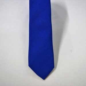 Cravatta – Jacquard cm.4,5 ¬– Blu Elettrico – Tinta Unita - COD.N5010 – seta 100% - made in Italy 2