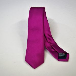 Jacquard ties cm.4,5 – fuxia – unicolor - COD.N5005 - 100% silk - made in Italy