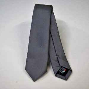 Jacquard ties cm.4,5 – gray – unicolor - COD.N5008 - 100% silk - made in Italy