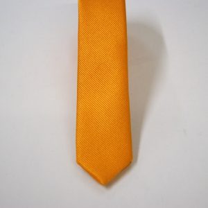 Jacquard ties cm.4,5 – orange – unicolor - COD.N5002 - 100% silk - made in Italy 2