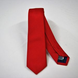 Jacquard ties cm.4,5 – red – unicolor - COD.N5003 - 100% silk - made in Italy