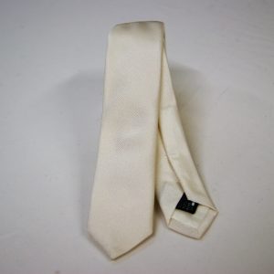 Jacquard ties cm.4,5 – white – unicolor - COD.N5006 - 100% silk - made in Italy