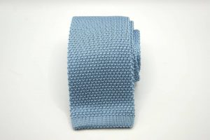 Cravatta – Maglina ¬– Azzurro – Tinta unita - COD.MU002 – seta 100% - made in Italy