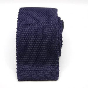 Knitted Ties – Unicolor – Purple - COD.MU003 – 100% silk – made in Italy