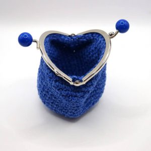 Crochet Coin Purse - Woman - Electric Blue - Cotton 100% - Made in Italy – COD.PTM003 - 2