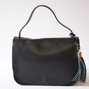 Unicolor Bag Black - Woman - Leather 100% - Made in Italy – COD.605N