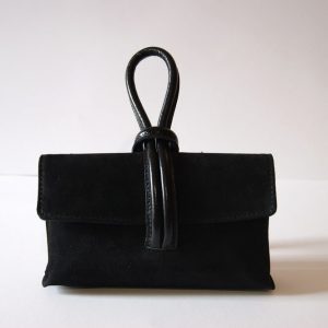 Unicolor Bag Black - Woman – Suede - Leather 100% - Made in Italy – COD.NDN