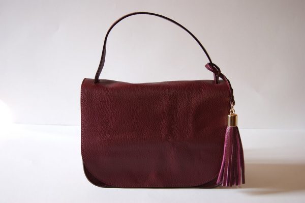 Borsa deals bordeaux pelle