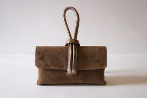 Unicolor Bag Brown - Woman – Suede - Leather 100% - Made in Italy – COD.NDM