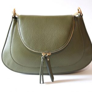 Unicolor Bag Green - Woman - Leather 100% - Made in Italy – COD.515V