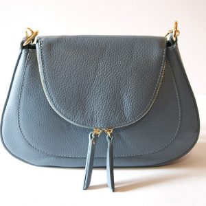 Unicolor Bag Light Blue - Woman - Leather 100% - Made in Italy – COD.515A