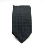 Extra Long ties Unicolor Diamantino Black 100% silk Made in Italy COD.CXU007 - Image 2