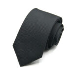 Cravatta Extralunga Tinta Unita Diamantino Nero seta 100% Made in Italy COD.CXU007